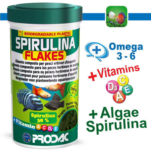 Prodac – Spirulina Flakes (250ml)